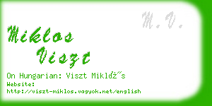 miklos viszt business card